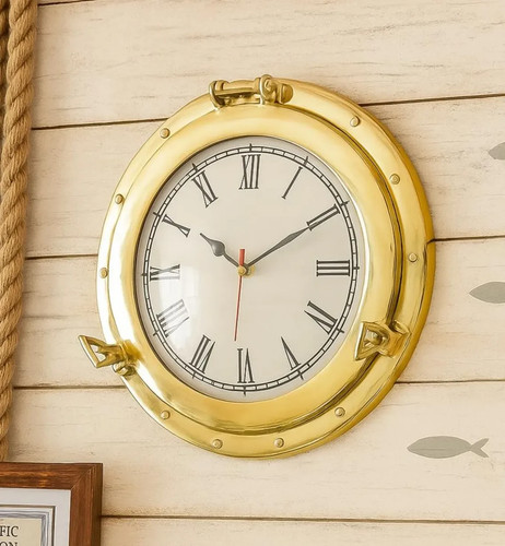 Antique brass ship porthole - brass,